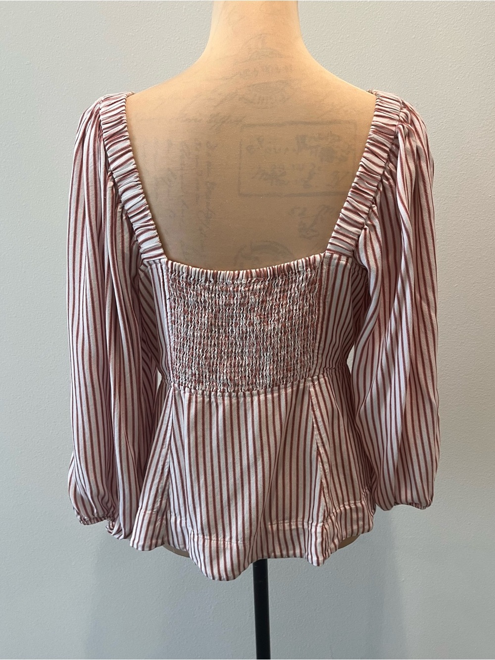 Cabi Striped Square-Neck Button Front Top - Picture 2 of 2